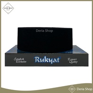 Songkok Hitam RUKYAT AC Tinggi 8 9 10 Peci Sholat Bludru Anak Laki Pria Dewasa Santri Pesantren Kopi