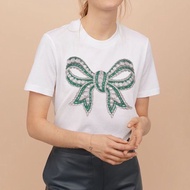 iCONiC Diamonds are a girl’s best friend T-shirt #20463 สีเขียว  เสื้อยืด แขนสั้น ผ้าคัทต้อน ฟอก เนื