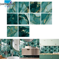 <JTFY> PVC Tiles Floor Stickers Waterproof Wall Sticker Kitchen Decor