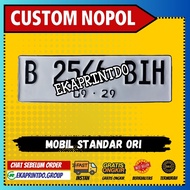 CUSTOM PLT CAR NUMBER WHITE BASE NEW FONT plate kereta plate number car plate number