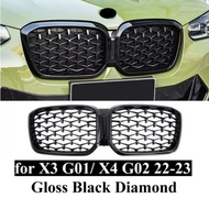 BMW X3 X4 G01 G02 Facelift LCI Diamond black Front grille M bodykit meteor grille Car accessories
