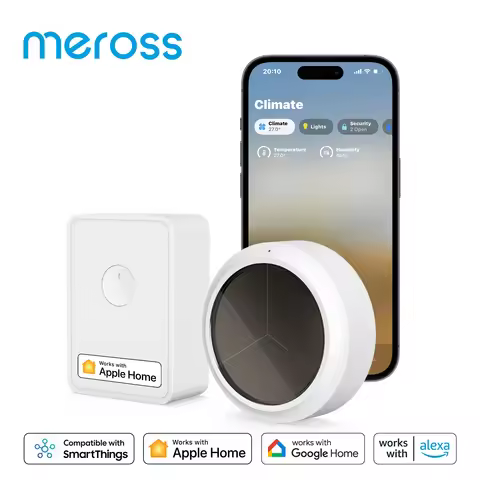 Meross HomeKit WiFi Temperature Humidity Sensor Smart Indoor Hygrometer Detector Remote Monitor Supp