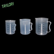 TAYLOR1 Measuring Cup Laboratory School Supplies 250/500/1000/ml Transparent Plastic Reusable Measuring Cylinder