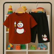 Sale of Trendy Children's T-Shirt Sets 1-12 Years Old with Mixue Motif Kids Girl Clothing Set