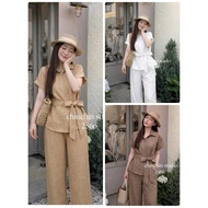 Set Of Collared Shirt + Long Pants Imported Vietnamese Brand Work V43 V44 V45