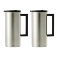 JVR Korea Stainless Steel 304 Water Jug Pitcher Black 1.6L with Lid, STS 18/8 PP Silicone BPA-free