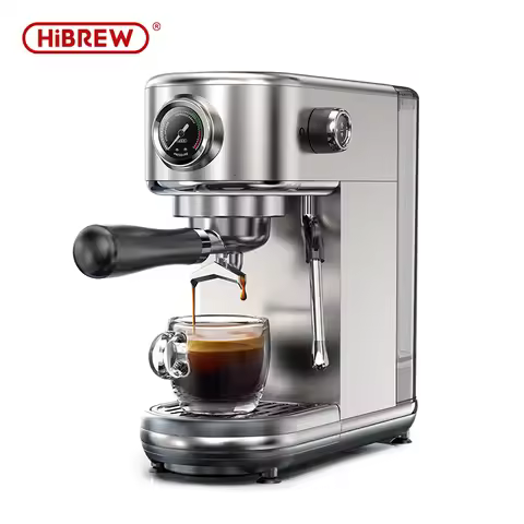 HiBREW 20Bar Semi Automatic Espresso Coffee Machine Temperature Adjustable Cold/Hot Super Slim Coffe