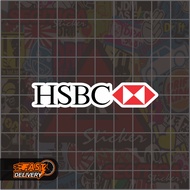 HSBC Bank Sticker Size 10 x 2 Cm