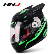 [STOCK CLEARANCE] HNJ FULL FACE HELMET WITH HORN [READY STOCK]