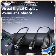 MURRAY DC to Type-C Converter, Digital Display PD 140W Charging Cable Adapter, Universal Fast Chargi