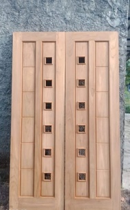 pintu kayu kupu tarung jati