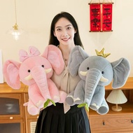 25cm Elephant Plush Pillow Cute Crown Elephant Plushie Doll Toys Home Decor Kids