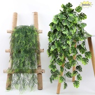 JUSTO Artificial Hanging Vines, 80cm Length 5 Heads Artificial Ivy Vines, Hanging Plastic Leaves Gre