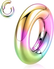 2G 0G 00G Septum Nose Ring Large Seamless Ear Weight Hoop Large Calibre Earrings for Stretched Ears 