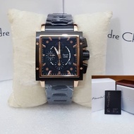 ALEXANDRE CHRISTIE PRIA AC 6182 BLACK ROSEGOLD JAM TANGAN PRIA