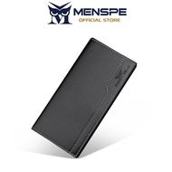 MENSPE Men Long Wallets Fashion Long Wallet PU Leather Long Purse Business Wallets Soft Leather Wall