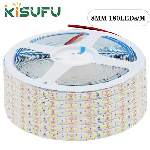 5M 10M LED Strip Light DC12V 24V 2835 One LED Cut Flexible DIY Bar Car TV Backlight 3000K 4500K 6000
