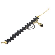 1x Girl Fashion Black Lace Love Pendant Anklets Chain Women Ankle Bracelet Sandal Beach Foot Jewelry
