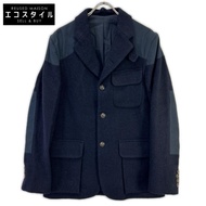 Nigel Cabourn 8081180006 海軍藍 x Harris Tweed Mallory 夾克，48 碼 [二手]