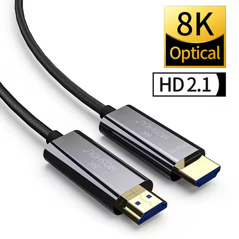 MOSHOU Optical Fiber HDMI 2.1 Cable eARC HDR10+ 8K@60Hz 4K@120Hz Optic Ultra High Speed for PS5 RTX