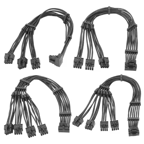 for RTX4080 and RTX4090 Series 3x 4x 8Pin Male to PCIE 16-Pin Elbow Head Cable Streamlined Cable 12V