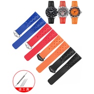Teghaoya Silicone Watch Strap Suitable for F1 Monaco Sports Diving Series Racing Watch Carlila Rubbe