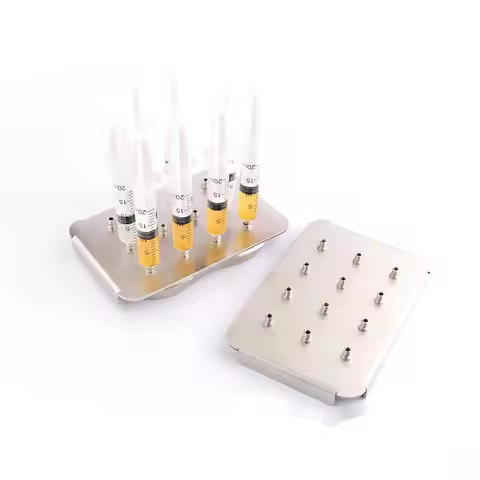Autoclavable Stainless Steel Luer Lock Syringe Tray Fat Separation Syringe Plate for Nano Fat Grafti