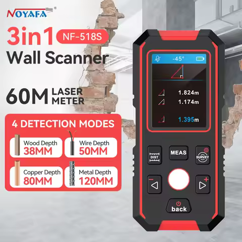 Noyafa NF-518S Metal Detector Undeground Sturs Wall Scanner AC Wood Finder Cable Wires Tracker Digit