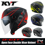 KYT D-CITY Open Face Helmet Double Visor Topi Keledar
