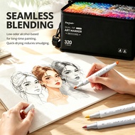 Dual Head Arcylic Marker Pen Set 320 Colors Paint Markers Pens