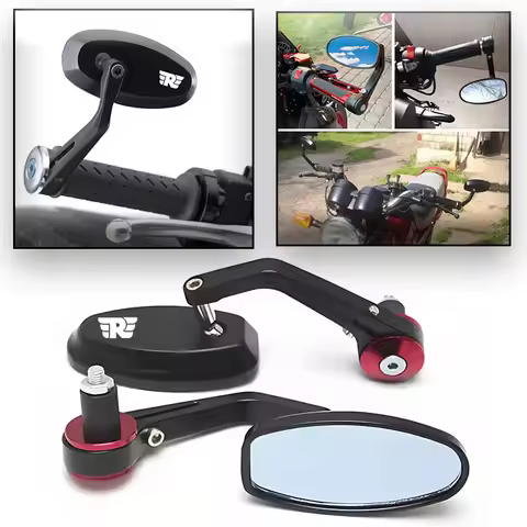 Motorcycle CNC Handlebar End Rearview Mirrors For Royal Enfield Bullet/Meteor/Classic 350 500 Interc