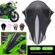 Motorcycle Front Windshield Windscreen Baffle Wind Deflectors Fit For ZX-4R ZX-4RR ZX4R ZX4RR ZX 4R 