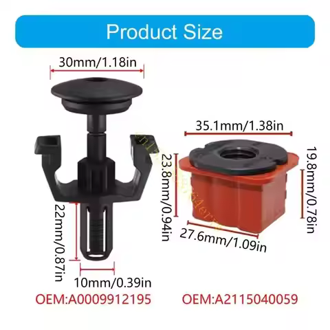 Upper Radiator Mounting Clips Retainer & Pins for E320 E500 W216 Part Number 1695040114 2115040059 9