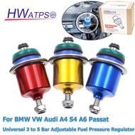 Adjustable Fuel Pressure Regulator 3-5 Bar For VW Audi BMW 8.7mm 24.2mm