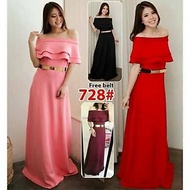 Dress 728 hijab party dress gamis blooming dress 728 long dress 728L gamis 728 maxi dress