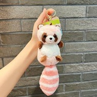 熱賣毛絨毛絨浣熊可愛情侶包包掛飾婚禮玩偶娃娃配飾批發鑰匙扣小掛件滿（300出貨）