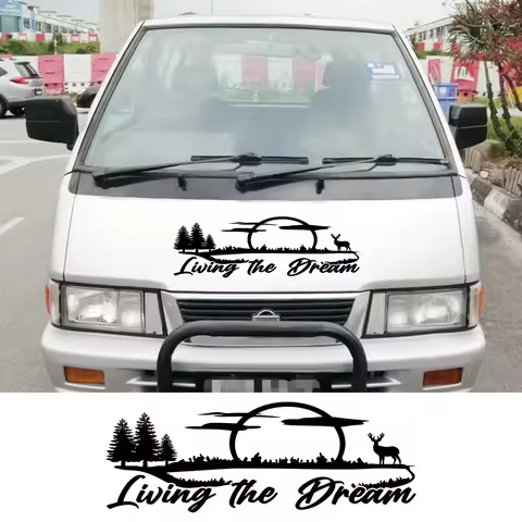 Car Stickers For Nissan Vanette C22 Nomad S21 Van Camper Graphics Living The Dream Moon Decor Decals