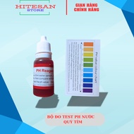 Purple litmus water test, product set to check water pH, calculate alkalinity and acid in water