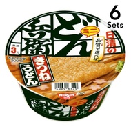 【6入組】日清食品 杯麵 咚兵衛 豆皮烏龍麵 迷你 東日本 42g