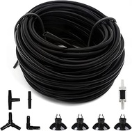 ALEGI 100 Feet 3/16 Inch Standard Aquarium Silicone Airline Tubing with Check Valves, Suction Cups a