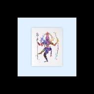 Cetakan Akvarel Dewa Hindu Lord Shiva 8x10, Seni Dinding Inspirasi Meditasi & Doa Tanpa Bingkai untu