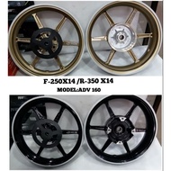 RCB RacingRim Sukan/ Sport Rim  SP800 (F-250/R-350x 14 Inci Untuk -ADV 160