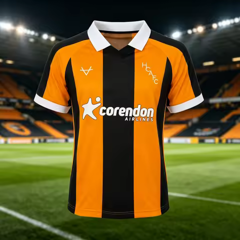 2026/27 Hull City Unisex Polo Collar Football Jersey, Mesh Breathable 3D Print Shirt, Men Summer Spo