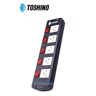 ปลั๊กไฟ มอก.TOSHINO TIS515-10M 5 ช่อง ยาว 10 เมตร ป้องกันไฟกระชาก 3600w