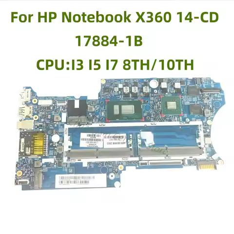 17884-1B for HP Notebook X360 14-CD0055TX With I3-I5-I7 8TH/10TH CPU V2G GPU DDR4 motherboard shippe
