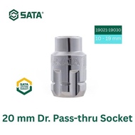 Sata 19021 – 19030 Pass-Thru Socket 20 mm Dr. 10 – 19 mm / 20 mm Drive Pass-Thru Socket 10 – 19 mm -