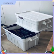 Original TRUST THOR Totes Box with Lid 53L Camping Storage Box Stackable Camping Storage Box Blackca