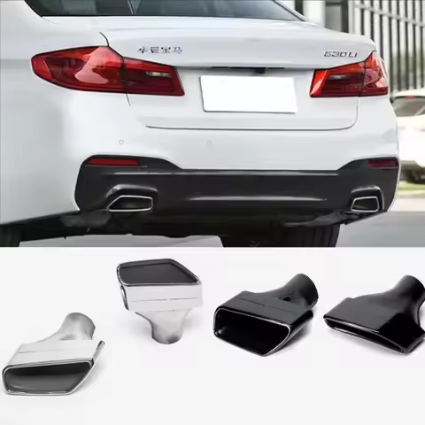 Stainless Steel Car Exhaust Pipe Tailpipe Square Tip for BMW 5 Series G30 G38 530i 528i 530i Origina