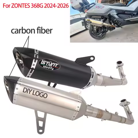 Motorcycle Full Exhaust System Pipe For ZONTES 368G/D/M/K/E 2024-2026 Exhaust Escape Modified Muffle