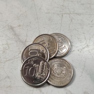 KOIN MATA UANG ASING 10 SEN SINGAPURA - 10 CENT SINGAPORE ASLI